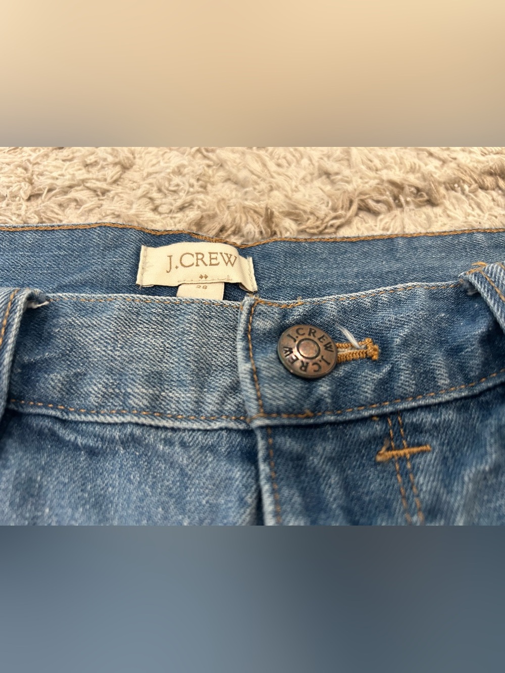 J. Crew Denim Jean Shorts with Contrast Stitching